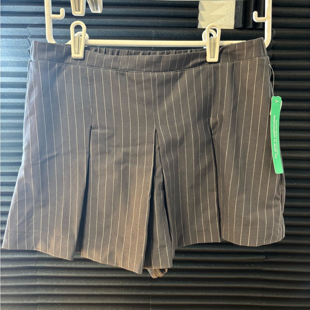 Gray Pinstripe Women's Shorts